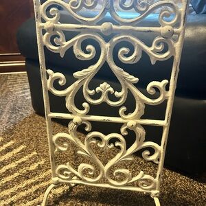 White Ornate Cast IronStand